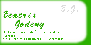 beatrix godeny business card